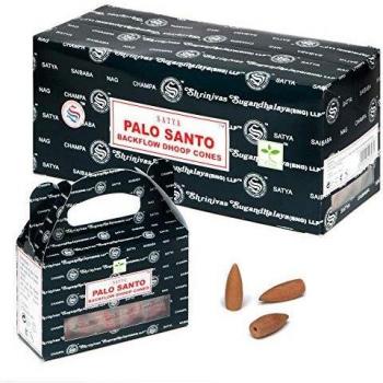 Caja de 24 Conos de Incienso de Palo Santo - Conos de Retroceso Satya - Aroma Especial