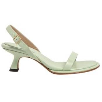 Sandalias de tacón Neosens para mujer en piel verde pastel con hebilla - Altura 6cm - Casual y fiesta