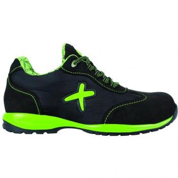 Exena Green - Calzado de protección laboral, talla 41, color negro y verde
