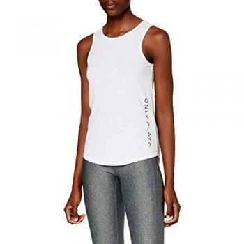 ONLY PLAY ONPPERFORMANCE ATHL SL Top Camisa Cami, White/Print: W. Black & Red, M para Mujer