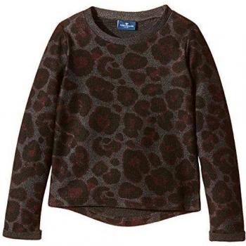 TOM TAILOR Kids leo AOP sweatshirt/509-Sudadera Niñas,  
 gris