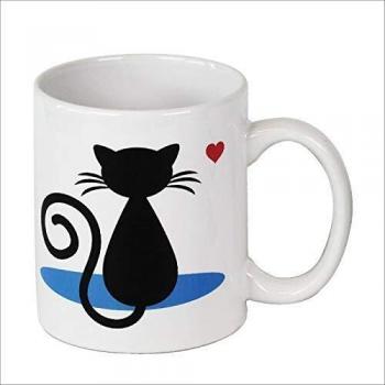 Cark Taza Desayuno Graciosa colección Gatos, Divertidos Mensajes. 350cc de Capacidad