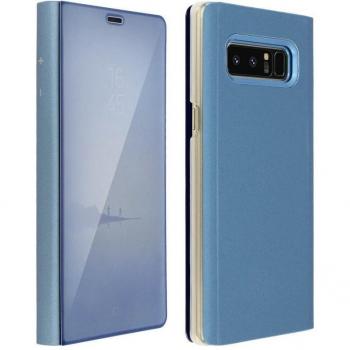 Funda Libro Translúcida Efecto Espejo Azul para Samsung Galaxy Note 8