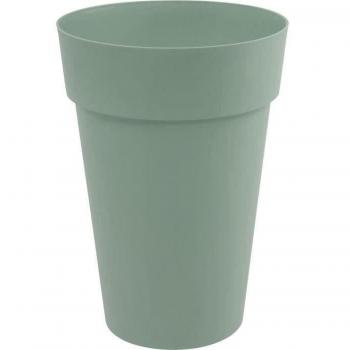 Maceta EDA Verde Plástico  - Maceta de plástico, color verde, diseño moderno, resistente a la intemperie, ideal para interiores y exteriores, disponible en diferentes tamaños