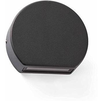 Aplique LED de exterior redondo Pill, gris oscuro