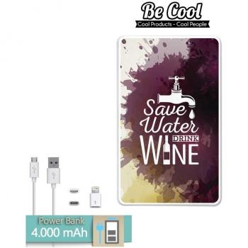 Becool® - Batería Externa Power Bank 4000 mah + Gratis 1 cable USB-MicroUsb