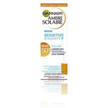 Crema Solar Garnier Ambre Solaire SPF 50 - 50 ml - Protección UV para Piel Sensible