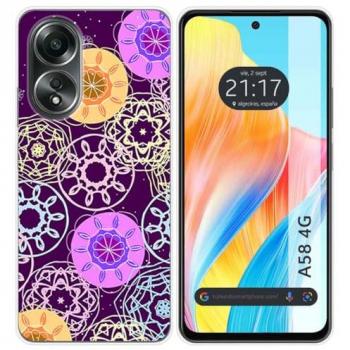 Funda de Silicona Radial para Oppo A58 4G con Dibujos