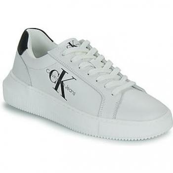 Calvin Klein Jeans Chunky Cupsole Mono LTH Women's Sneakers (Trainers) in White, Size: 6 US