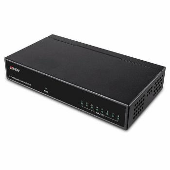 Switch LINDY 25045 Gestionado Gigabit Ethernet con PoE, Plata