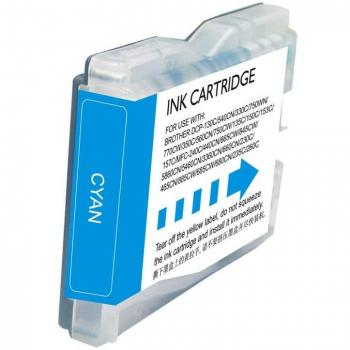 Cartucho de Tinta Genérico Cyan Compatible con Brother LC1000XL/LC970XL - Sustituye a LC1000C/LC970C