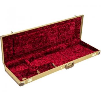 Fender Precision Bass Multi-Fit Hardshell Case, Tweed with Red Poodle Interior