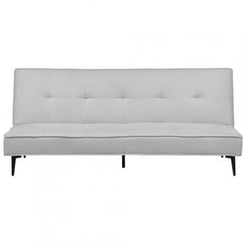 Sofá Cama Convertible Moderno Gris Claro 3 Plazas Sin Reposabrazos con Respaldo Abotonado Essvik