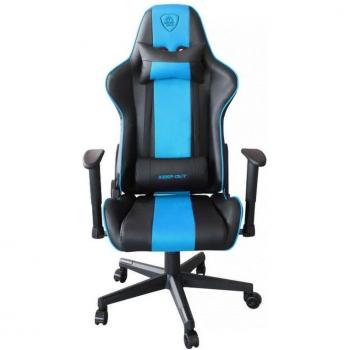Silla Gaming Keep Out XSPRO-Racing Pro Blue Turquoise con Reposabrazos 2D, Cojín Lumbar y Cervical, Pistón de Gas Clase 4, Mecanismo de Mariposa