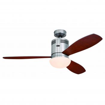 Westinghouse Combo Ventilador de Techo, E27, Níquel Satinado