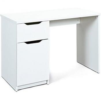 Escritorio Blanco Westphalen con 1 Puerta y 1 Cajón, Medidas: 115x55x76 cm