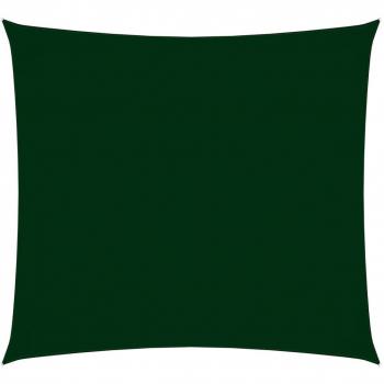 Toldo de vela cuadrado de tela oxford verde oscuro 3x3 m
