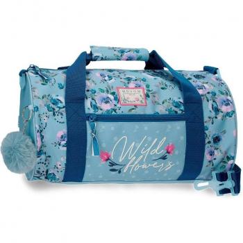 Bolsa de Viaje Movom Wild Flowers Azul 41x21x21cm 18L