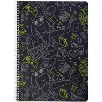 Totto AC92IND026-1820Z-0LH Cuaderno A4 Tapa Dura Gris Reny