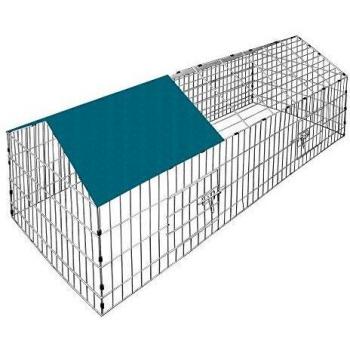 Recinto Exterior para Conejos 180x75x75cm con Protección Solar Verde