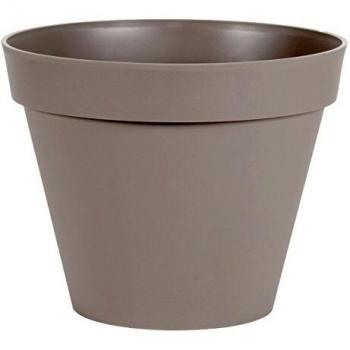 Maceta EDA Tuscan Taupé Polipropileno Redonda Ø 40 x 32 cm