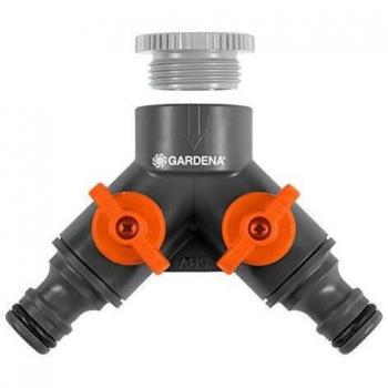 Gardena 2-Wege Ventil para den Wasserhahn - 21 mm