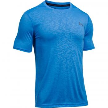 Under Armour Hombre threadborne Ajustado Con Relieve Camiseta - Azul, Grande
