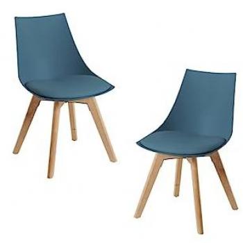 Pack 2 Sillas Comedor Blok Verde Azulado