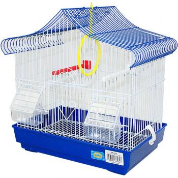 Jaula para pájaros con comederos, palos y columpios - 34*23.5*36CM