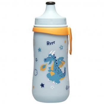 Vaso Infantil Kids Cup con Tapa Push-Pull y Diseño de Dragón, 330 ml, Apto para Niños a partir de 18 Meses