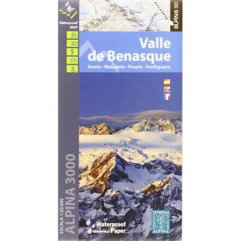 Valle de Benasque. Aneto, Maladeta, Posets, Perdiguero. Escala 1:40.000. Impermeable. Editorial Alpina. - Alpina Editorial