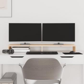 vidaXL Monitor Stand - Dimensions: 100x27x10 cm, Material: Solid Wood Pine