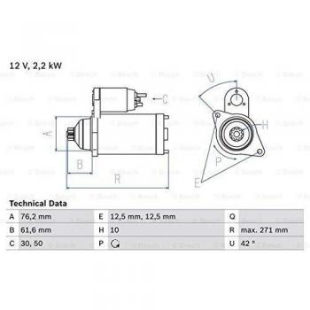 Bosch 986020270 motor de arranque