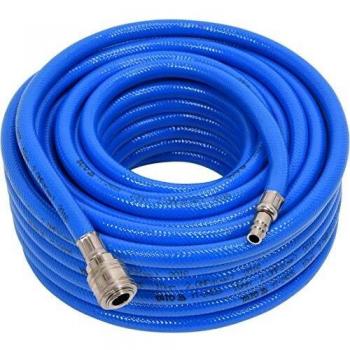 YATO Manguera de Aire Longitud 20 m PVC Reforzado Presion 20 Bar Color Azul