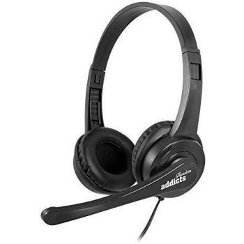 NGS VOX505 USB Stereo Headset with Microphone and Volume Control - Black