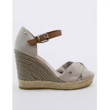 Sandalia Tommy Hilfiger Basic Open Toe High Wedge Beige