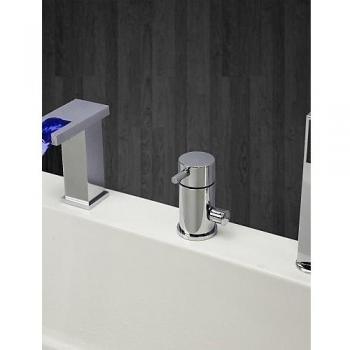 kissrain® grifo de bañera - Contemporáneo - LED/Cascada/Alcachofa incluida - Latón