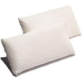 Pack de 2 Almohadas Viscoelásticas Luxury Aloe Vera con Firmeza Media, Desenfundables y Termosensibles, Núcleo de Espuma Viscoelástica, Color Blanco, Tamaño 105 cm