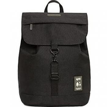 Lefrik - Mochila Scout Mini Casual, Práctica y Segura - Tejido 100% Reciclado - Eco Friendly - Para tu Día a Día o descubrir nuevas ciudades - Color Black