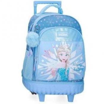 Mochila Escolar con Ruedas Disney Frozen Magic Ice Azul