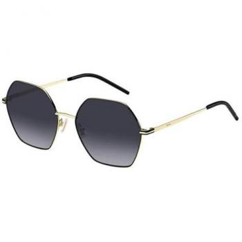 Hugo Boss Hexagonal Sunglasses - Black and Gold Metal, Unisex, 57mm, Prescription or Non-Prescription