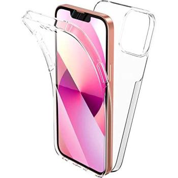 Funda 360º para iPhone 14 Silicona Transparente Protección Total Doble Cara Resistente