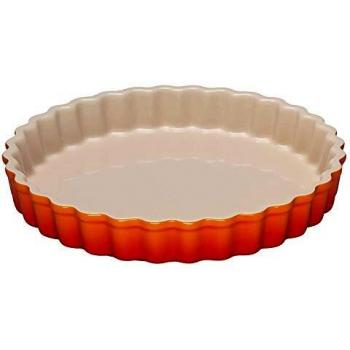 Le Creuset Molde para tartas, diametro 28 cm, Cerámica de gres, Volcánico