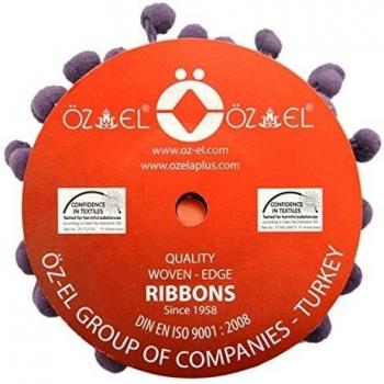 Ozelaplus pompón Trim, 10 mm, 2 m, Color Morado