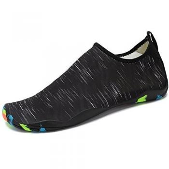 Saguaro - Calzado de verano, playa, baño, secado rápido, para nadar, Mesh Slip on para hombre y mujer, color Gris, talla 45 EU