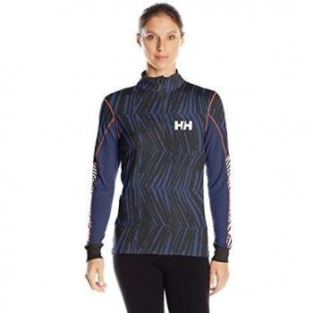 Helly Hansen W Hh Active Flow Graphic 1/2 Z - Camiseta interior manga larga para mujer, color azul, talla XL