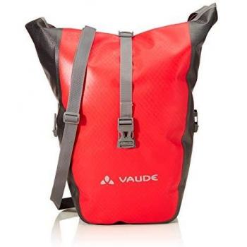 Bolsa para bicicleta Vaude Aqua Front - Par de sacoches delanteros - Volumen 28L - Color rojo-negro - Impermeables y resistentes