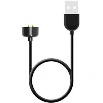 Cable de Carga Magnético 40cm Compatible con Xiaomi Mi SmartBand 5/6/7 Negro Imán Portátil Recambio Repuesto