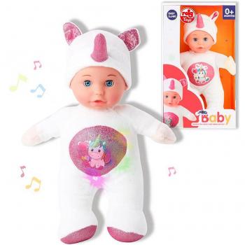 Muñeco Bebé Reig 30 cm Unicornio Peluche Blanco