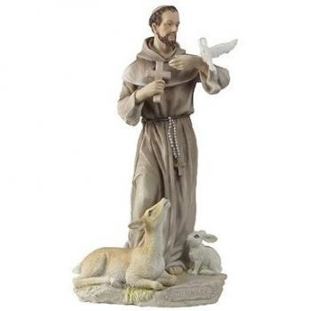 22 cm St Saint Francis Estatua de resina figura 52708